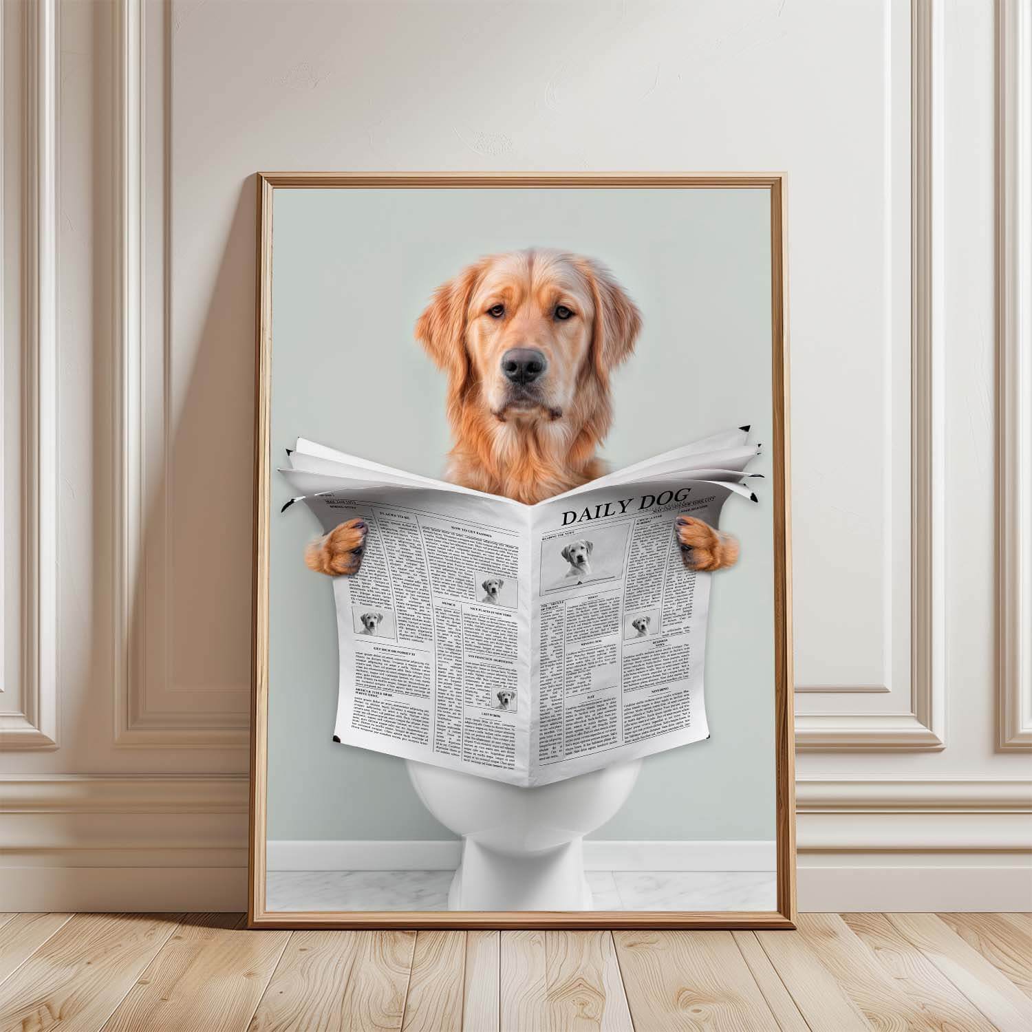 Grappig dierenportret voor je badkamer (2 motieven)