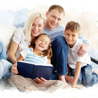 Familie aquarel liggend