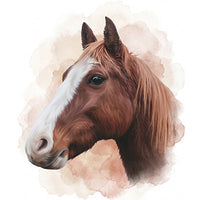 Paarden in aquarel